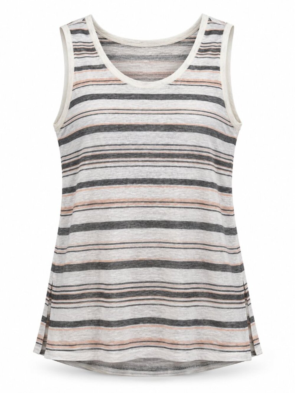 Workshop 100% Linen Striped Tank Top Size M NWT
